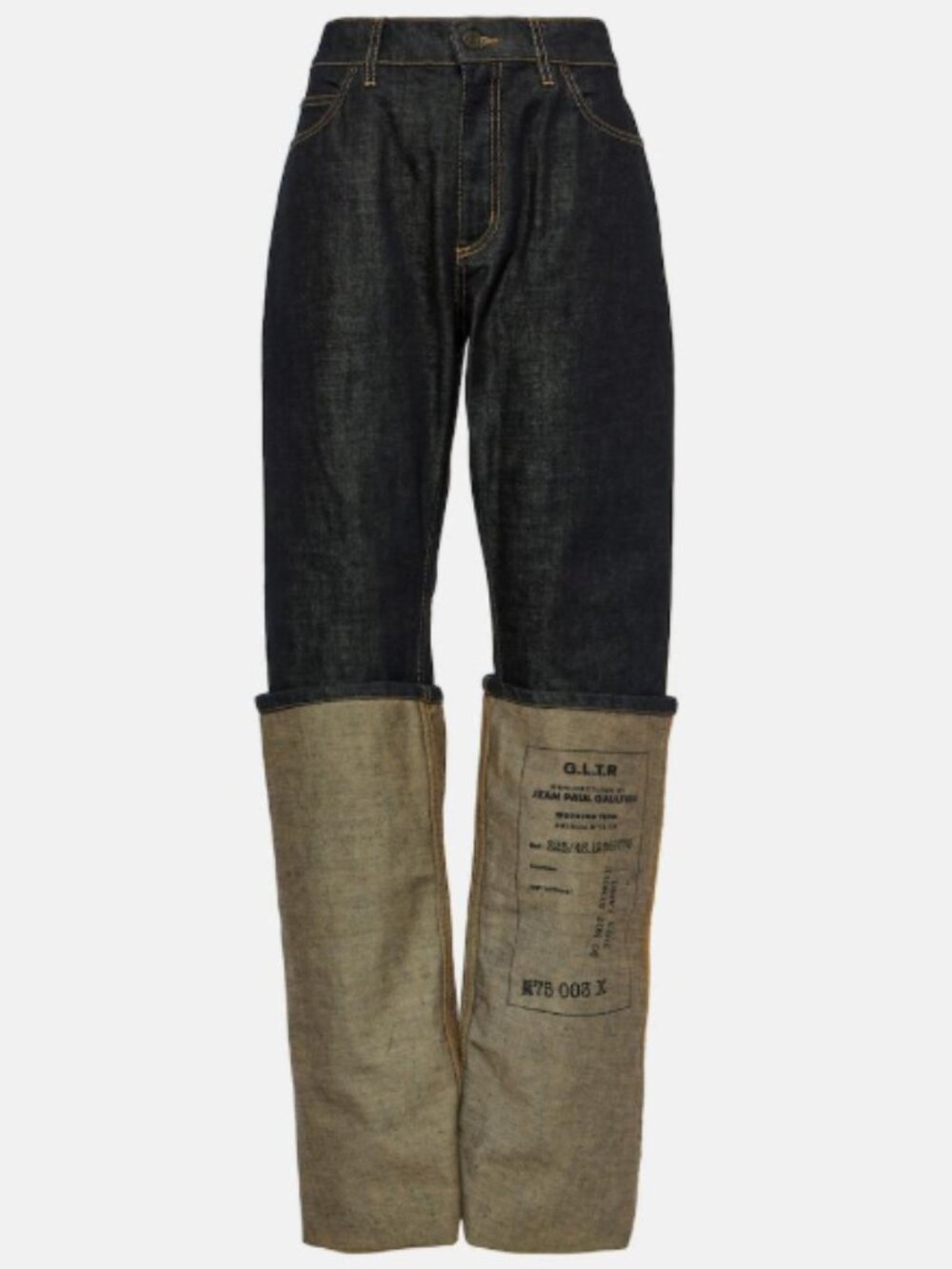 Jean Paul Gaultier Indigo 'The Cuff Denim' Jeans SIZE US 6 - Picture 2 of 6